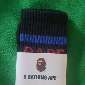 A Bathing Ape Black and Blue Casual Socks